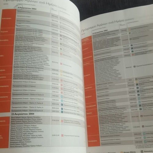 Athens 2004 Olympic Games program and ticket prices