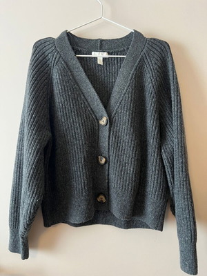 H&M knitted cardigan gray like new, size L