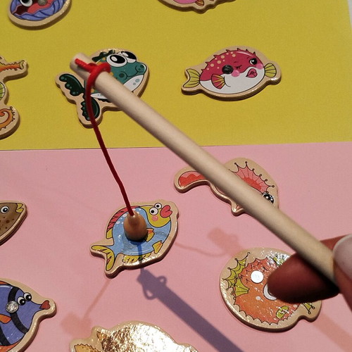 Fishing game new with 15 wooden fish