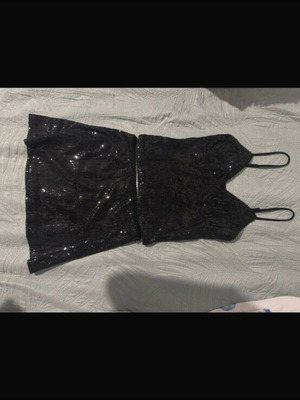 Bershka set top and skirt shorts black new