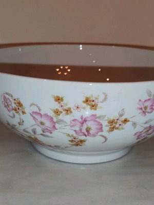Eschenbach Bavaria Germany porcelain salad bowl used with floral design
