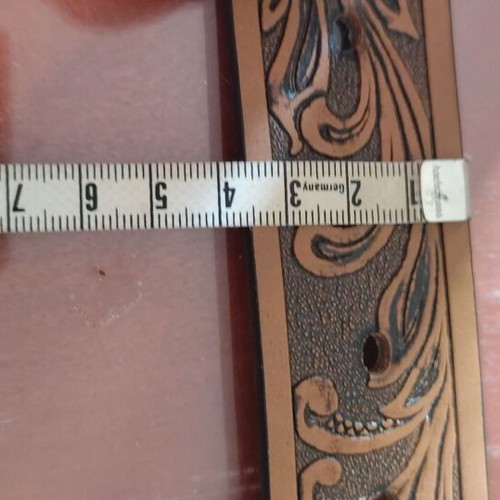 Set of 2 men's embossed leather belts brown new, length 130cm