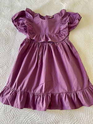 Girls' dress, purple, size 134 cm, age 8-9 years