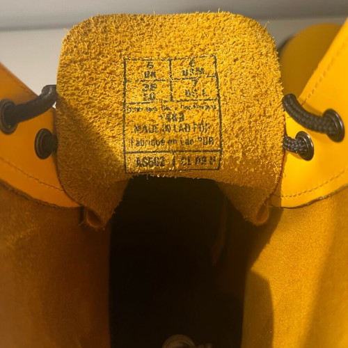 Dr Doc Martens Pascal Smooth Yellow 1460 8 Hole Ankle Boots New EU 38