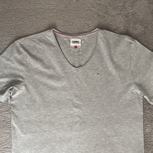 Tommy Hilfiger Jersey V T-shirt men's XXL, grey