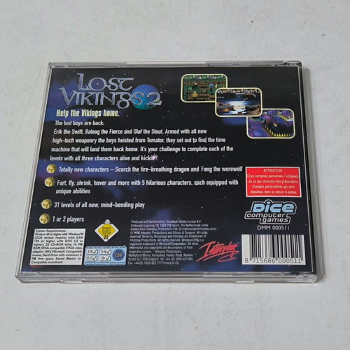 Lost Vikings 2 PC game like new, action puzzle