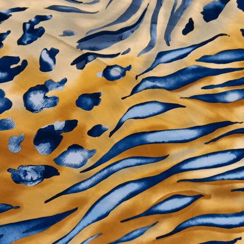 Costantino Roma silk scarf like new, blue and yellow