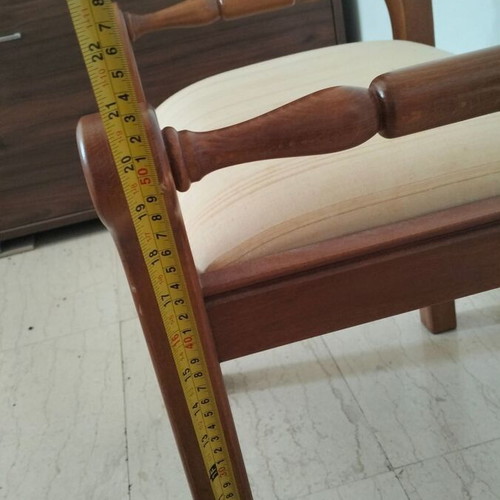Retro Wooden Bench Stool like new with Arms