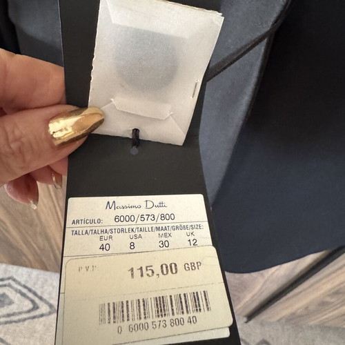 Massimo Dutti Black Tuxedo Blazer and Skirt Suit with Satin Details