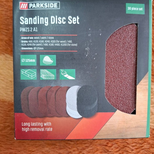 Sanding disc set new for angle grinders wood stone varnish