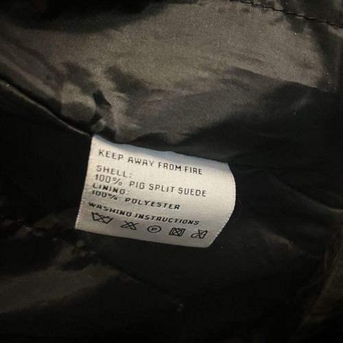 Attrattivo leather coat with fur Y2K, black suede