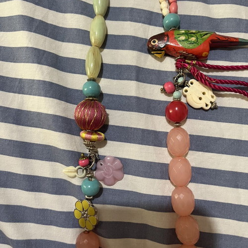 Necklace accessories with various elements like new, multicolor
