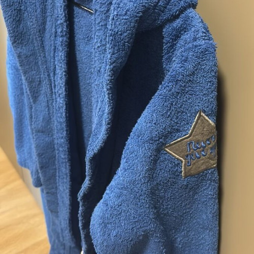 Nef Nef children's bathrobe size 8 like new, blue