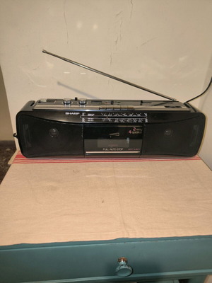 Sharp QT-250 Stereo Radio Cassette Recorder used, retro