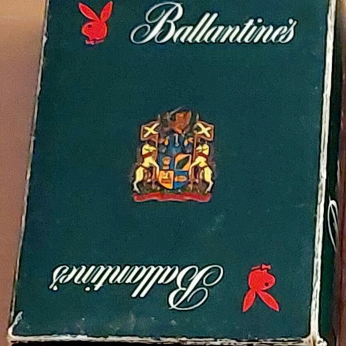 Vintage set of 4 playing cards used, 90s alcohol brands