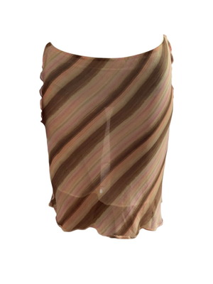Xanaka Y2K sheer skirt in brown and pink