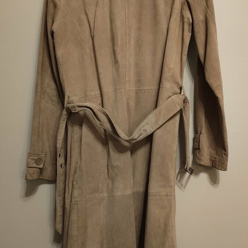 Vero Moda leather coat beige like new, size Small