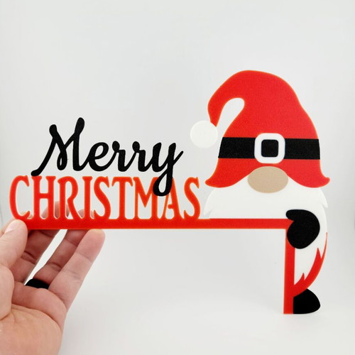 Merry Christmas Gnome Door Corner new, 20x24 cm
