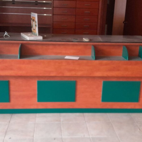 Pharmacy furniture used with 4-column drawer unit and counter