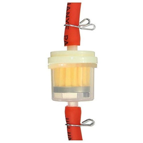 Motorcycle fuel filter new with hose and clip set