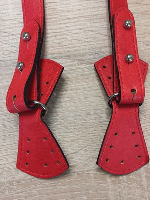 Bonnie leather stitched bag handles 90cm new