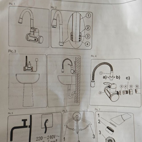 Osio OHF-2022 Electric Faucet Water Heater with Display like new