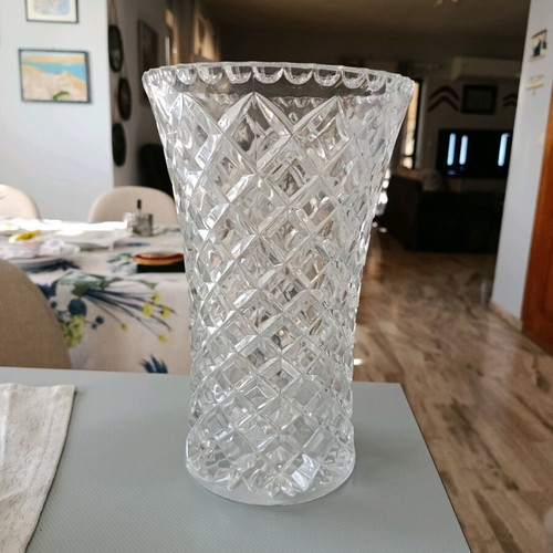 Bohemian crystal vase like new