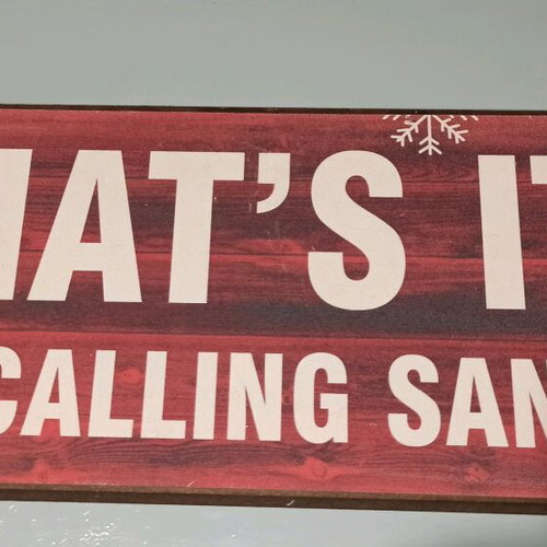 Christmas wooden sign frame like new 41x16