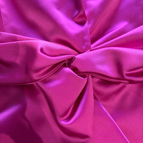Zara dress fuchsia satin texture with shoulder pads like new, size L