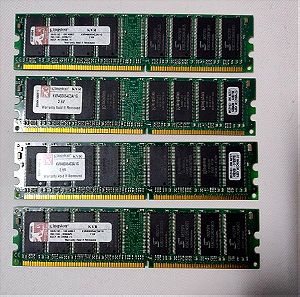 RAM DDR KINGSTON KVR 400   4GB (Σετ 4Χ1 GB)