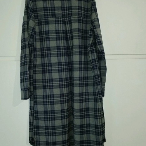Long checked shirt Lynne like new, grey and blue