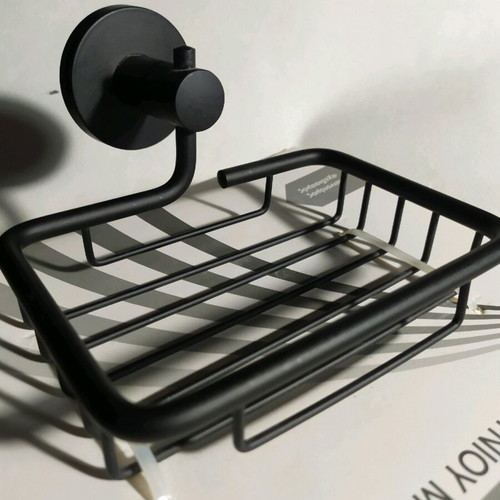 Soap holder metal construction black color new