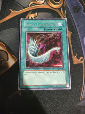 Yu-Gi-Oh Harpies Feather Duster card used, damaged