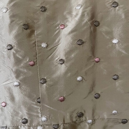 Dress like new with Tsantilis fabric, beige with embroidered polka dots