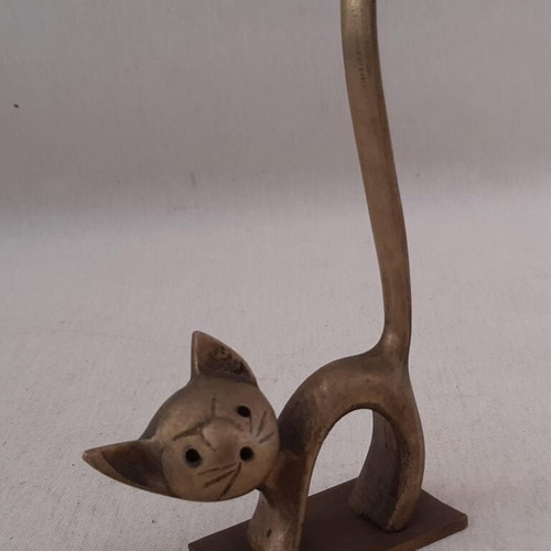 Brass decorative cat used