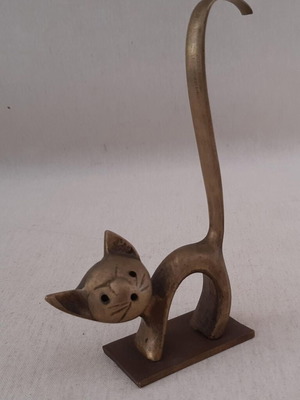 Brass decorative cat used