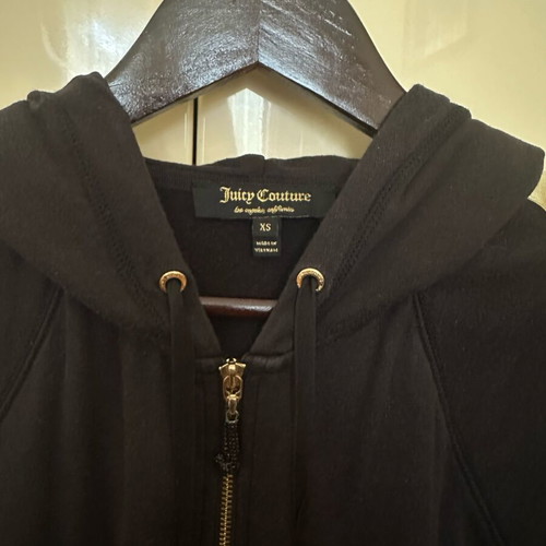 Juicy Couture hoodie like new, black with gold stripes