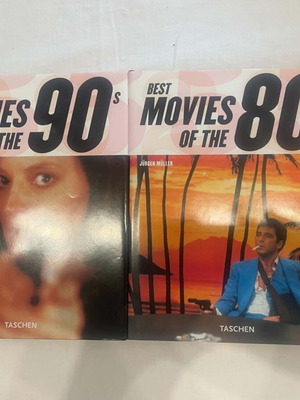 Collectible hardcover books with 80s and 90s movies, like new