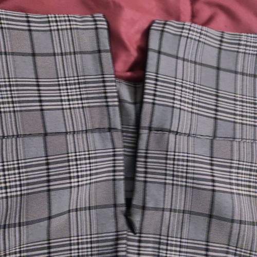 Gray Plaid Pleated Mini Skirt Me&Me like new with belt loops