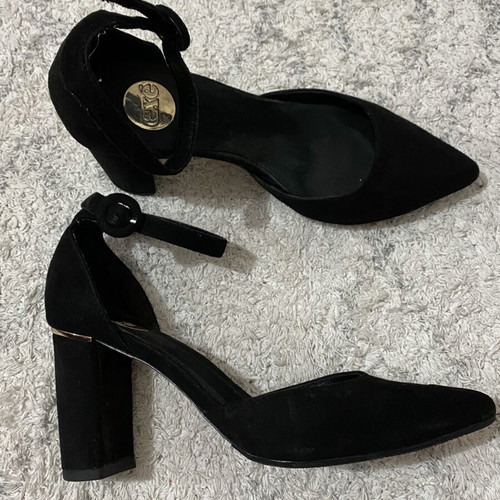 Exe black pumps size 36 used with suede insole and anti-slip sole