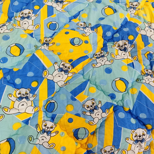 Double quilt two-sided new, cotton fabric with baked wadding