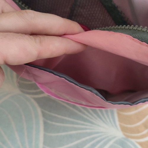 Toiletry bag used with multiple compartments and pockets