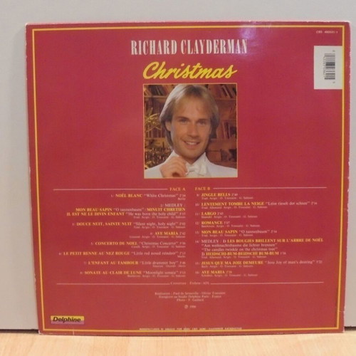Richard Clayderman Christmas vinyl record 33 rpm used 1986
