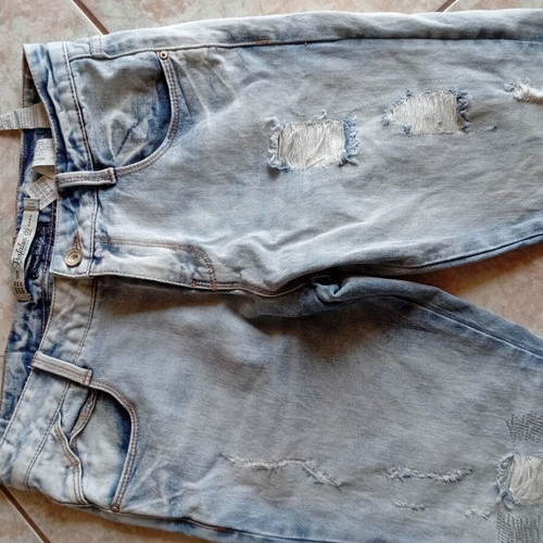 Zara denim pants like new, size EU 36, blue, distressed