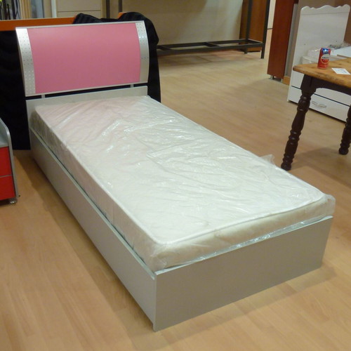 Children's bed white and pink, new, mattress size 90x85