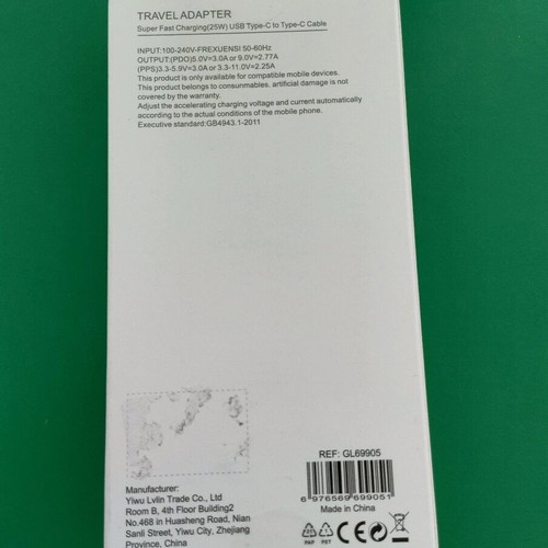 25w PD fast charger with type-C cable new
