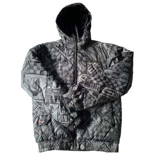 Quicksilver puffer jacket like new, size medium, black and grey