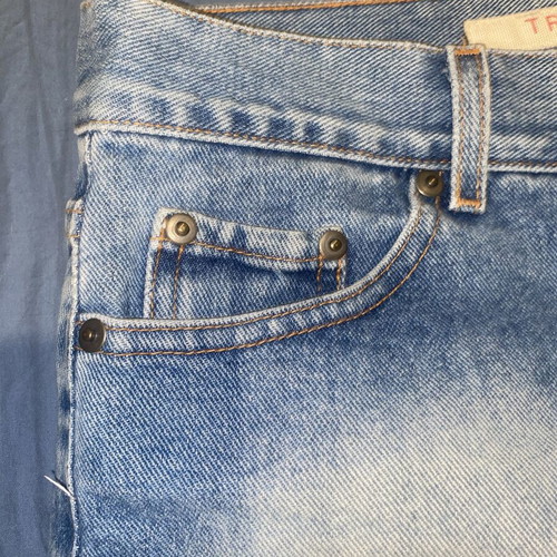 Zara TRF Denim Mini Skirt, Y2K Style, blue cotton
