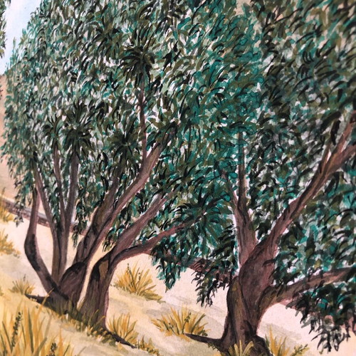 Watercolour painting of olives new, size 21x29