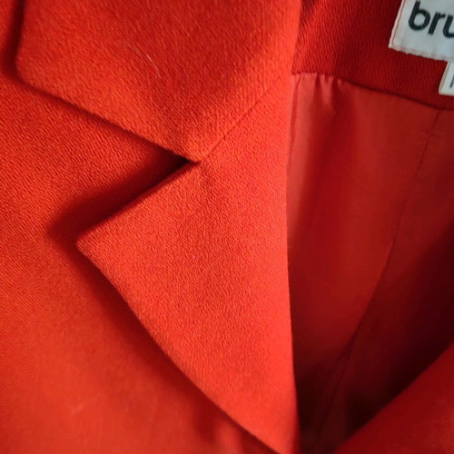 Brunatti jacket used, red, fitted wool crepe